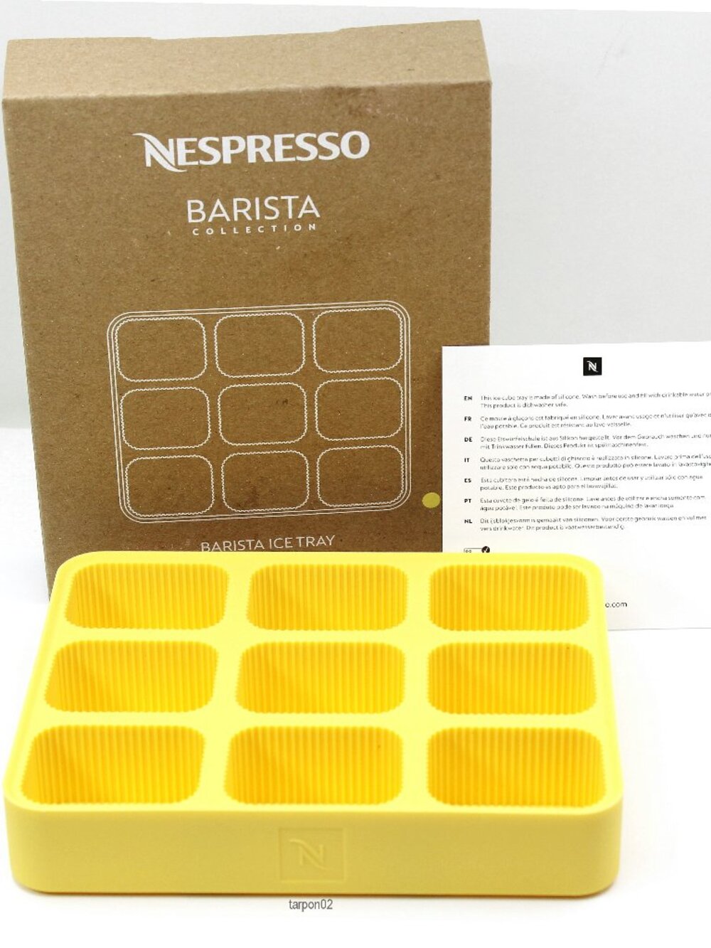 Nespresso Barista Single Ice Cube Silicone Tray-Made in Italy -Yellow Limited Ed